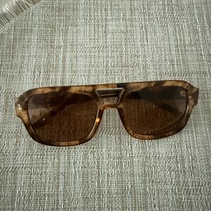 Brown Tortoiseshell Aviator Sunglasses